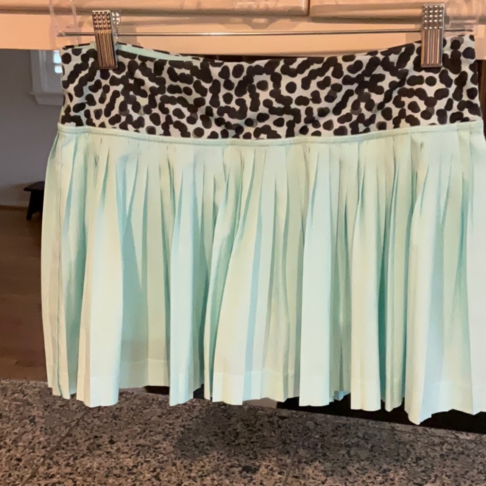 Turquoise tennis skirt